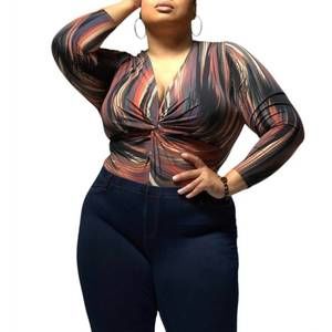 NEW LIBIAN long sleeve bodysuit in wine multi